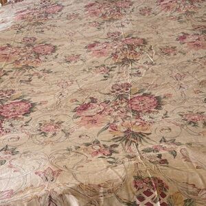 Ralph Lauren Vintage floral ruffle edge flat sheet queen